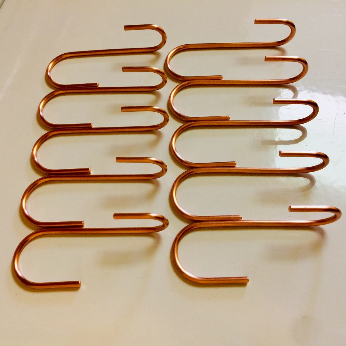 Copper S Hooks for Hanging Pots and Pans, Pretzel Rack, Right