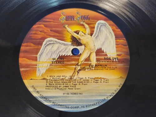 Led Zeppelin The Song Remains The Same LP / DISC "1" ONLY - CRACKED, FOR ART USE