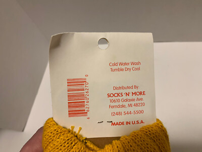 Vintage Slouch Socks N More Scrunch Socks Yellow One Size Fits All