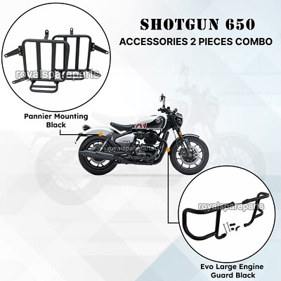 Für Royal Enfield Shotgun 650 ''Pannier-Montage & Evo-Motorschutz'' Zubehör
