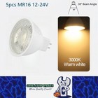 5 x MR16 3W LED Spotlight AC/DC 12V-24V 38 Degree 3000K Warm White Downlight