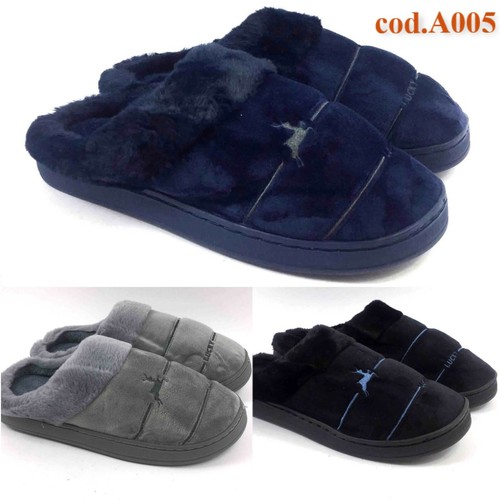 PANTOFOLE UOMO Ciabatte Babbucce Relax Riposo Casa Imbottite Invernale  Pelliccia | eBay