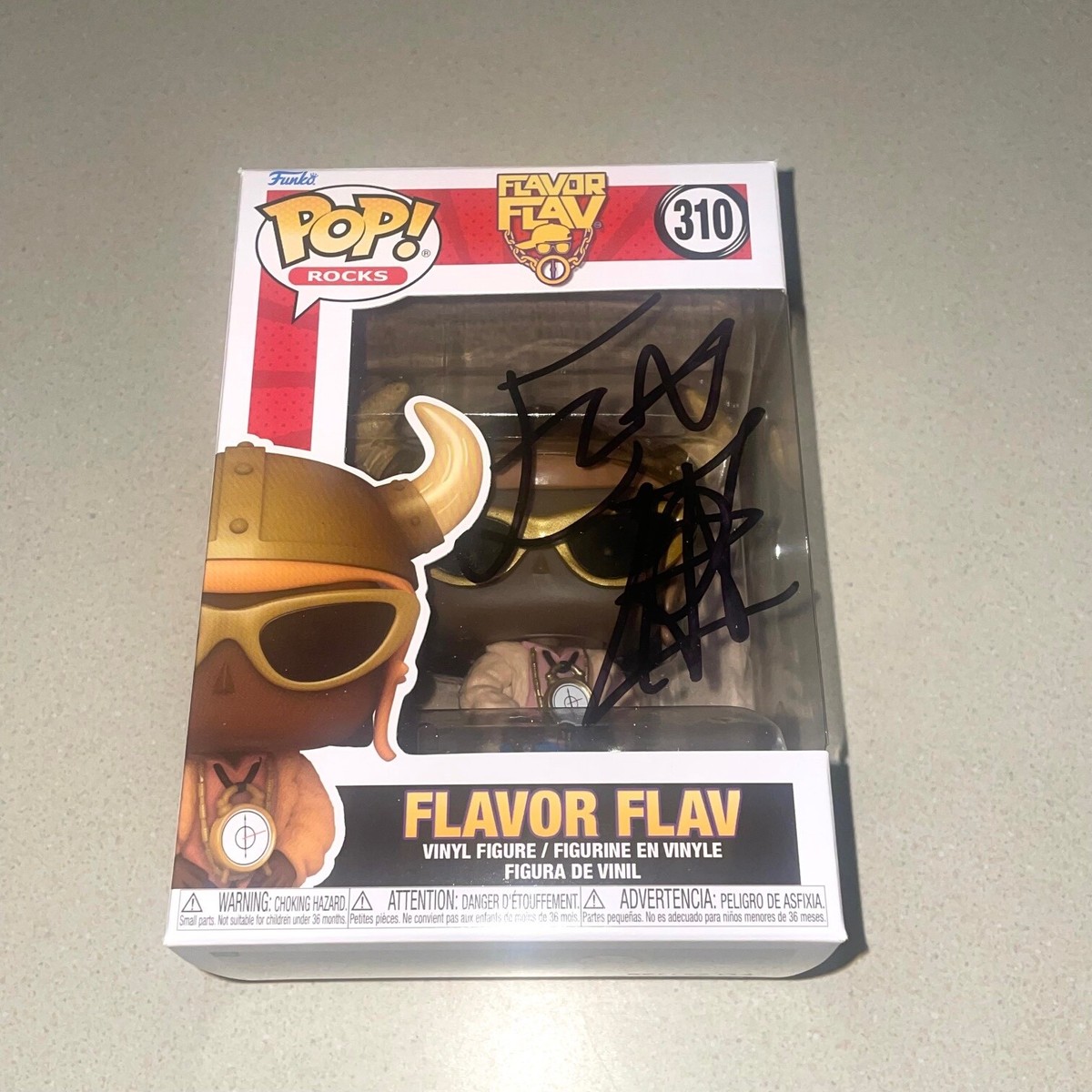 FLAVOR FLAV signed autographed POP FUNKO PUBLIC ENEMY BECKETT