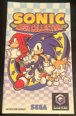 Sonic Mega Collection Instruction Manual ONLY Nintendo Gamecube NO Game