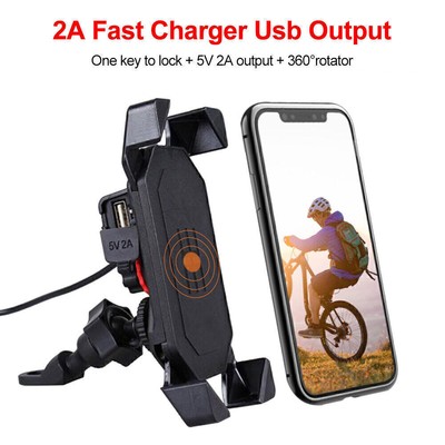 Motorrad Lenkerhalterung Smartphone GPS Handyhalter USB wiederaufladbar 5V2A