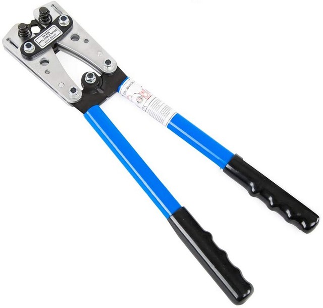 Heavy Duty Crimper 1/0 2 4 8 10 Gauge Hex Crimping Wire Lugs Terminals