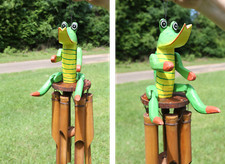 2 - Gator George Colorful Bamboo Windchimes,g...