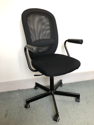 IKEA office chair with armrests, black UK