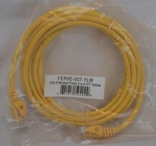 Ethernet Cable FER6E-007-YLW Cat. 6 Molded Patch Cord 7 ft Yellow NIP