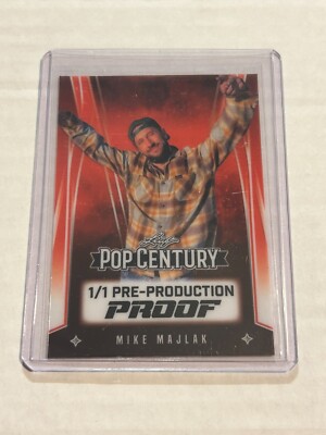 2025 LEAF METAL POP CENTURY MIKE MAJLAK 1/1 PRE PRODUCTION PROOF CLEAR ORANGE M2