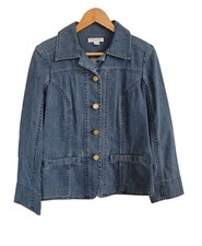 Vintage PENDLETON Womens Western Jean Button Up Denim Jacket Pockets Tailored S