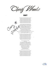 Chevy Woods Signed Autograph Shaft Song Lyric Sheet Rapper Taylor Gang ACOA COA
