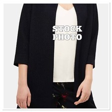 Phase Eight Ladies Babette Long Bubble Coatigan Lined Size 16 Navy