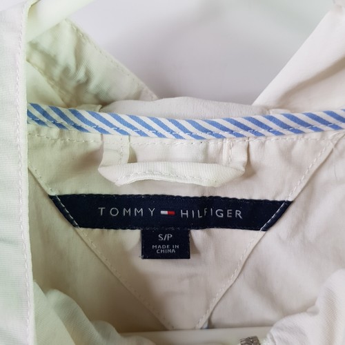 Tommy Hilfiger Windbreaker Jacket Womens Size S/P White Hooded Lightweight Logo - Picture 10 of 17