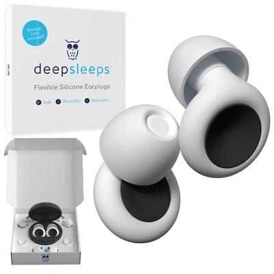 DEEP SLEEPS Ear Plugs Sleep Silicone Reusable Noise Cancelling Earplugs Snoring Deep Sleep