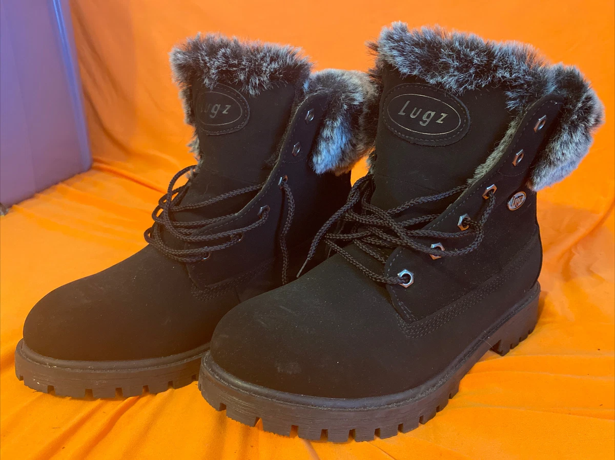 Womens faux fur lace up boots cheap