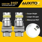 AUXITO 3157 3156 3057 4157 LED Reverse Brake Turn Signal Light Bulb 6500K White