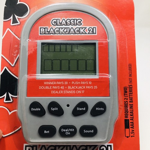 Classic Blackjack 21 Electronic Game Handheld Travel 2019 Large screen Sound NEW - Picture 4 of 5