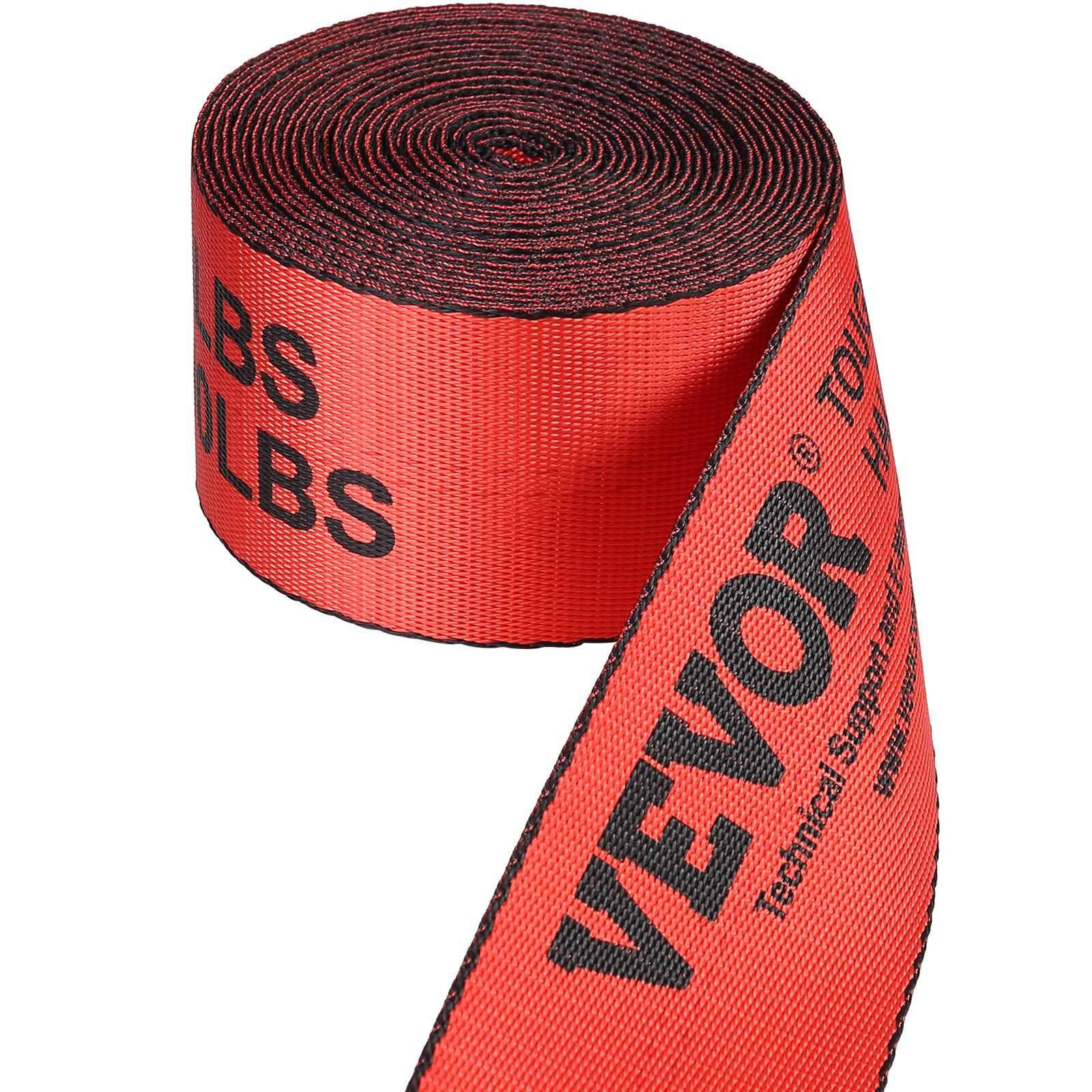 VEVOR 4" x 30' Truck Straps Tie Down Winch Straps w/ Flat Hooks 10 Pack Red