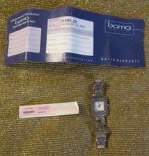 Vintage STERLING SILVER (925)  Ladies MARCASITE & MOTHER OF PEARL WATCH, NEW