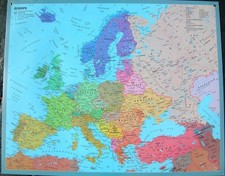 Laminated Europe Wall Map 35"x45"