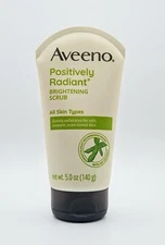 Aveeno Positively Radiant Brightening & Exfoliating Face Scrub 5 oz NEW