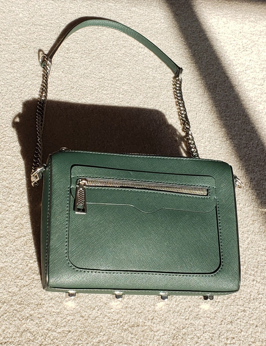 Rebecca Minkoff Avery Saffiano Leather Crossbody Shoulder Bag Green
