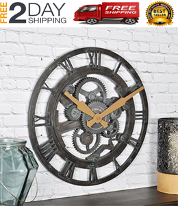 Reloj De Pared Para La Casa Oficina Con Rueda En Metallic Wall Clock