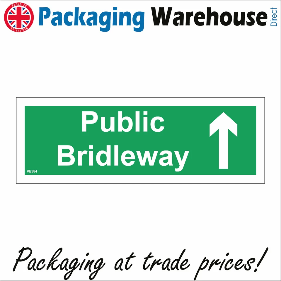 PWDIRECT VE384 PUBLIC BRIDLEWAY AHEAD STRAIGHT ON ARROW SIGN DIRECTION HORSES RAMBLERS