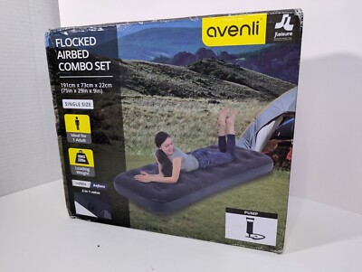 avenli Flocked Airbed Combo Set