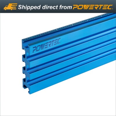 POWERTEC 3 x 24'' Aluminum Multi T-Track Fence with Laser Measure Left to Right