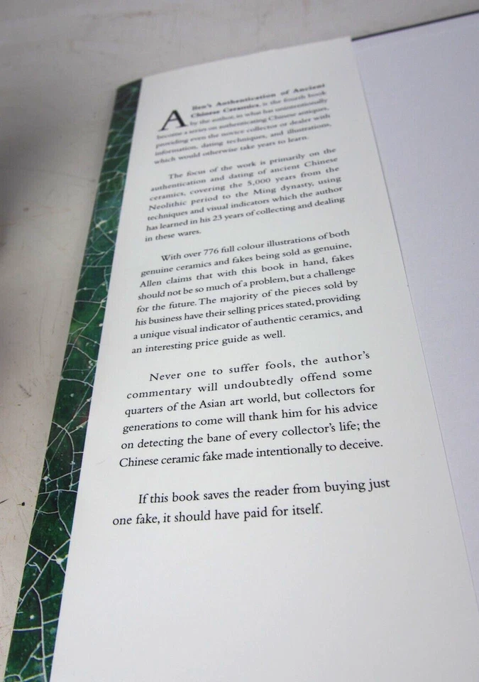 ALLEN'S AUTHENTICATION OF ANCIENT CHINESE CERAMICS By Anthony J. Allen - Image 3 of 4