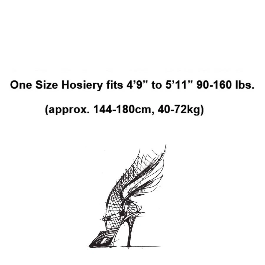 Womens Footless Tights 2-Pack Womens One Size Black Lace and Fence Net Hosiery - Image 2 of 4