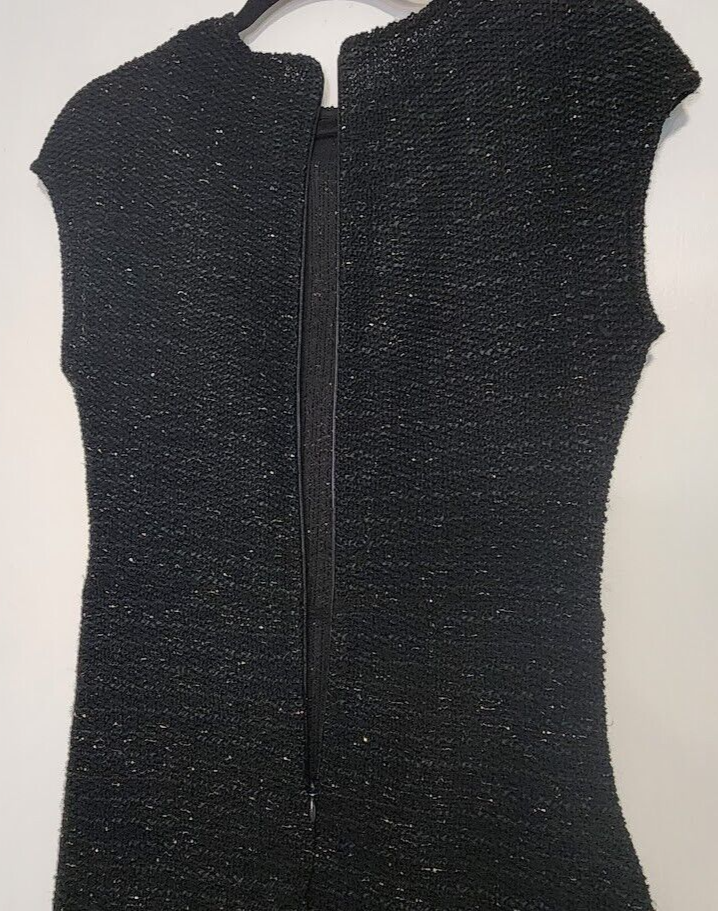 knee length dresses for ladies Zara Black Metallic Dress Sparkly Strappy NWT Cocktail Party Mini Dress Sz M main image 0