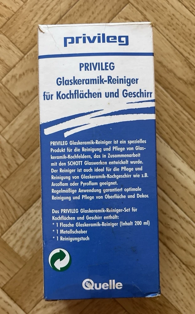 alter Quelle, Privileg Kochfeld Reiniger zum Sammeln