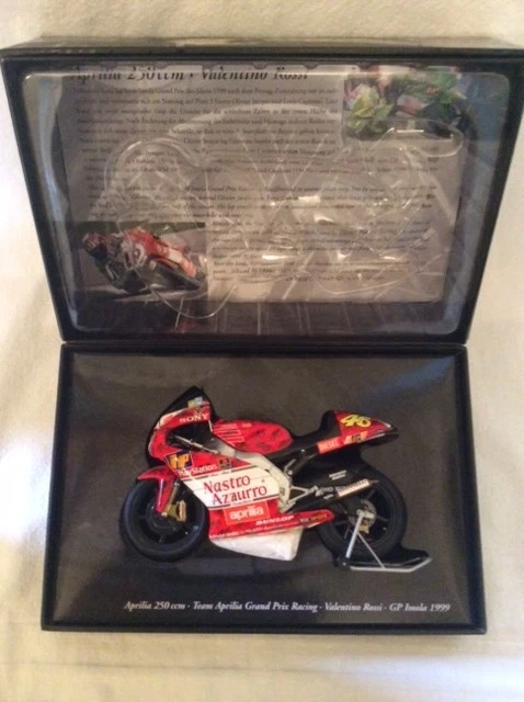 Miniature Moto Aprilia Rossi – Minichamps 1/12 – GP 1999 Avec Figurine – Collection