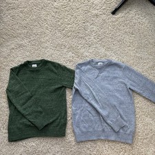 Gap Kids Boys Sweaters Pullover Crewneck Blue Green Preppy- Medium 8