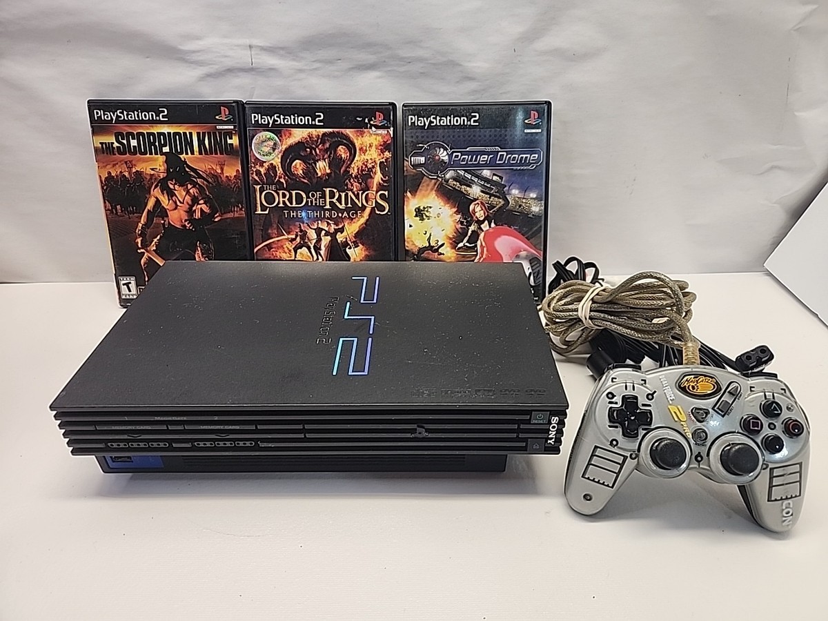 Sony PlayStation 2 PS2 Fat Console + Controller & Cables And 3