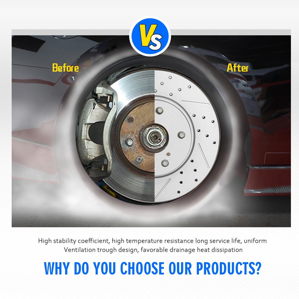 Front Brake Disc Rotors For 2004 2005 2006 2007-2011 Honda Civic CR-Z Acura RSX