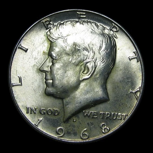 1968-D Kennedy Half Dollar 40% Silver Coin --- Gem Coin --- #KK250