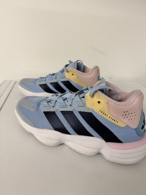 Damen Adidas Court Stabil 37 1/3, Hallenschuhe, hellblau-rosa.Wenig getragen.