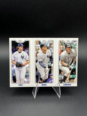2022 Topps Aaron Judge Gerrit Cole DJ LeMahieu Trio Cut # TPC-6A 6B 6C