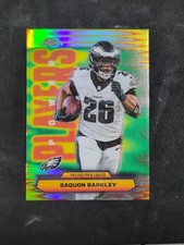 2025 Topps Chrome Football Saquon Barkley Power Players Refractor Eagles PP-13