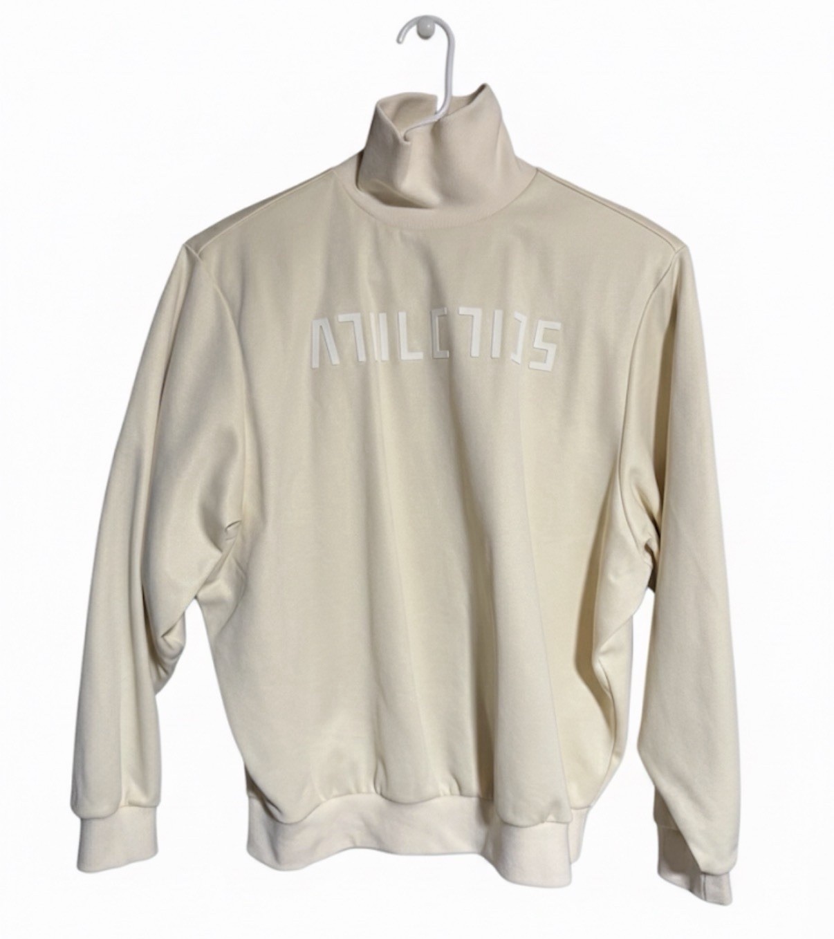 Fear of God Athletics x adidas Beige Mock Neck Hooded Pullover Sweatshirt Men S