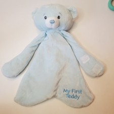 Ganz My First Teddy Security Blanket Lovey Blue Bear