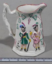 Antique English Staffordshire figural cream pitcher 19th century William Tell