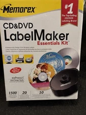NEW Memorex CD DVD Label Maker Essentials Kit 1500 Clipart Images Sealed