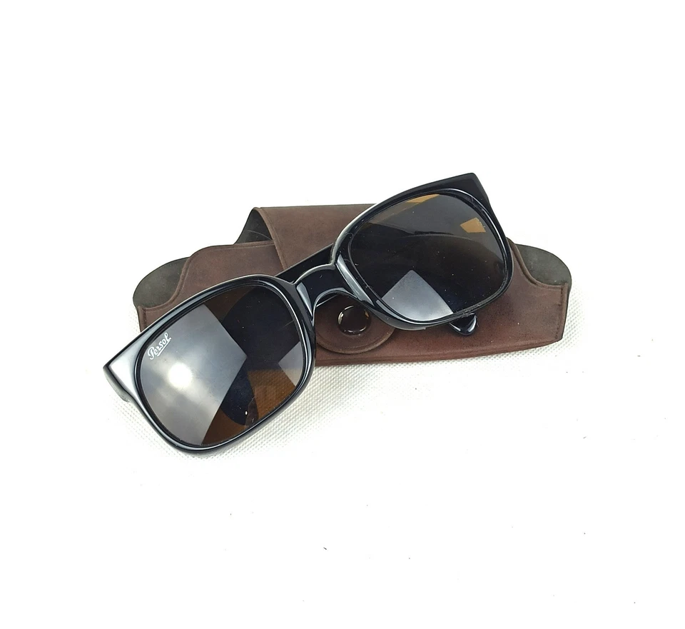 ÓCULOS DE SOL VINTAGE PERSOL MEFLECTO RATTI ACETATO GROSSO DÉCADA DE 1960 ART DECO DA ITÁLIA - Imagem 3 de 4