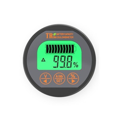 Waterproof Battery Capacity Meter Tester Coulomb Counter LCD Display TR16