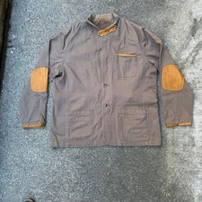 Vtg 90s ORVIS Brown CANVAS FIELD JACKET Fishing Hunting Coat Men's XL